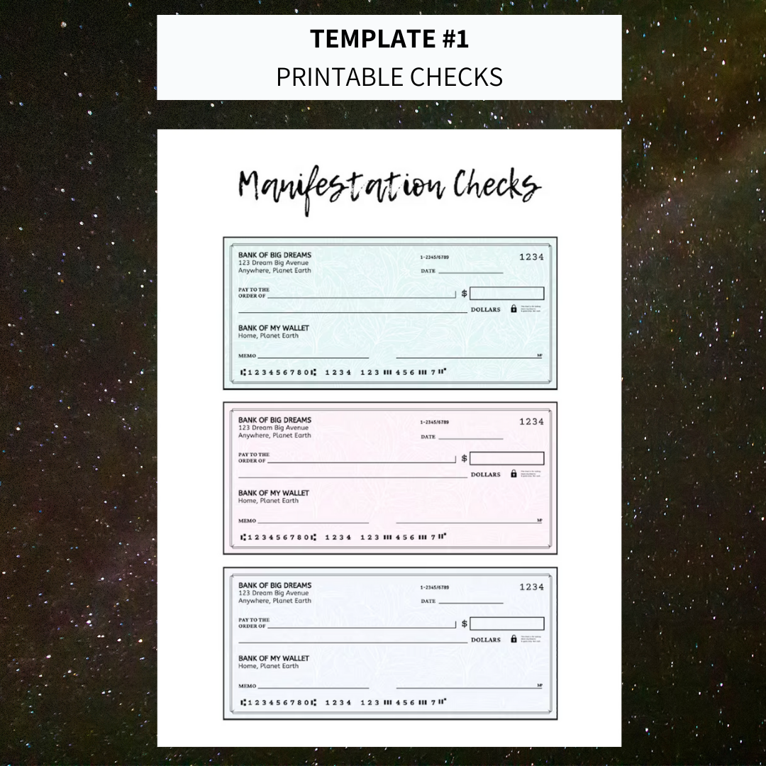 Manifestation Checks | Vision Board Checks