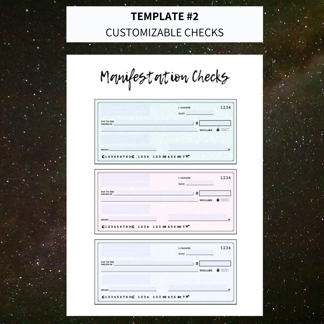 Manifestation Checks | Vision Board Checks