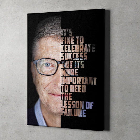 Bill It's Fine to Celebrate Sucess Canvas Art Everyday Motivation