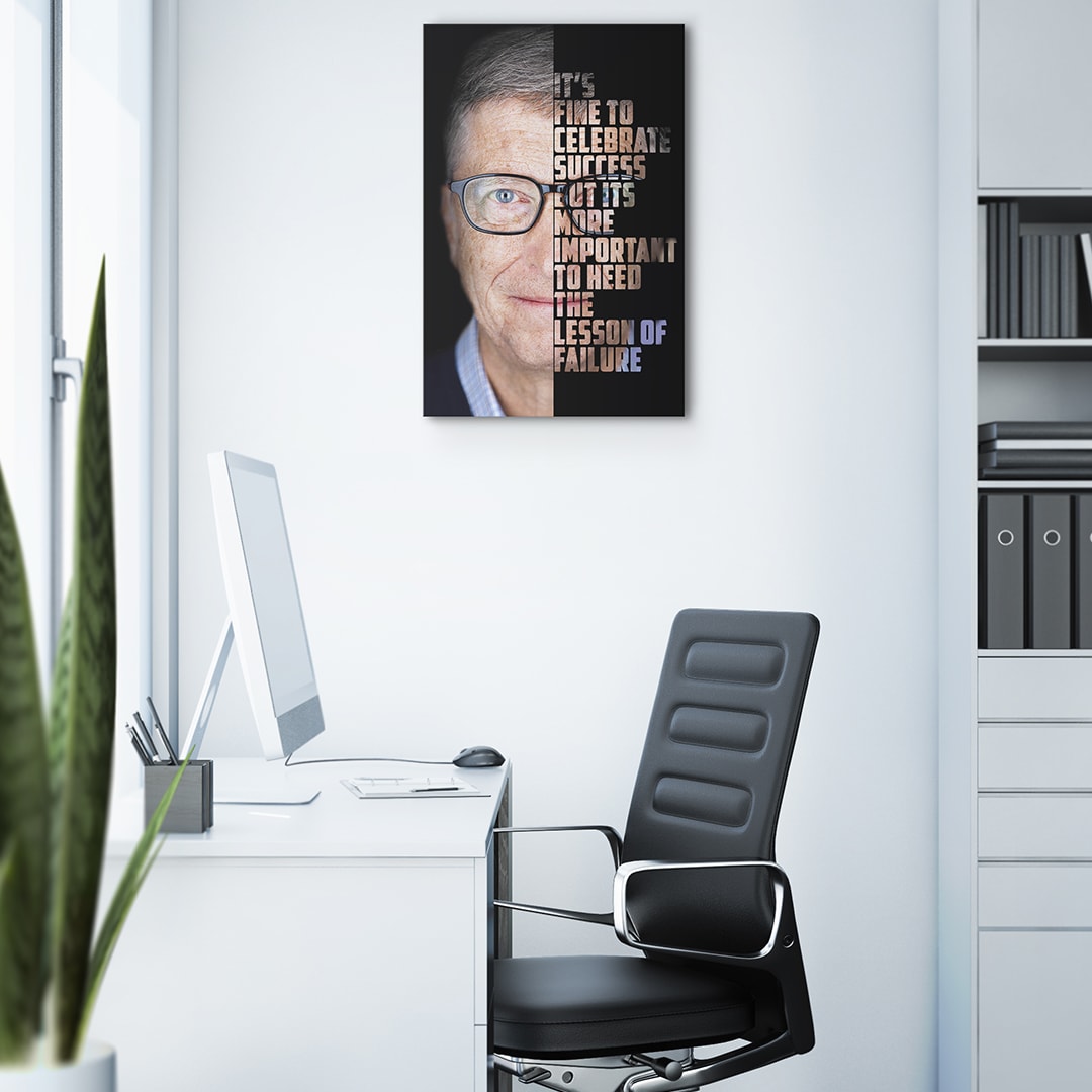 Bill It's Fine to Celebrate Success Canvas Art Everyday Motivation