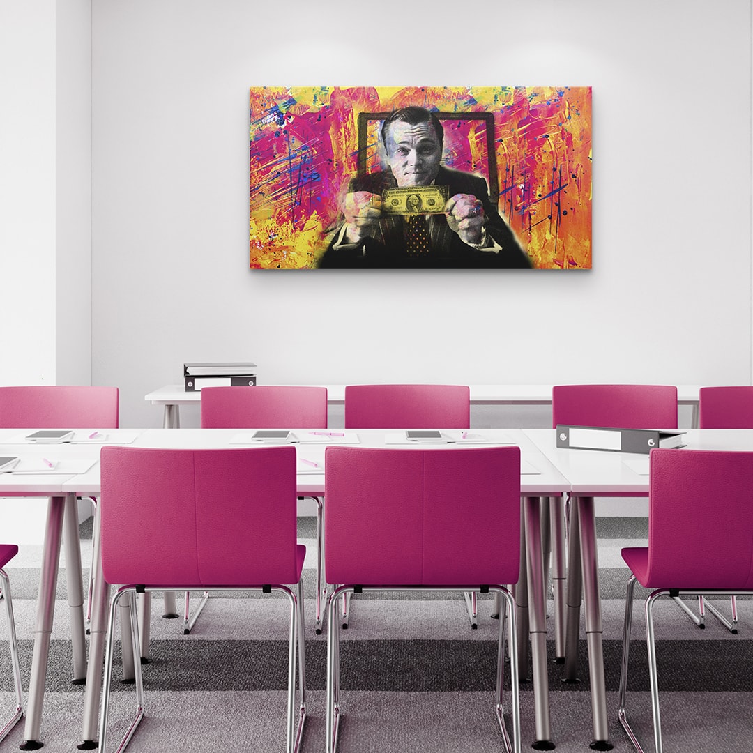 INVINCIBLE Wolf of Wall Street Canvas Art Everyday Motivation