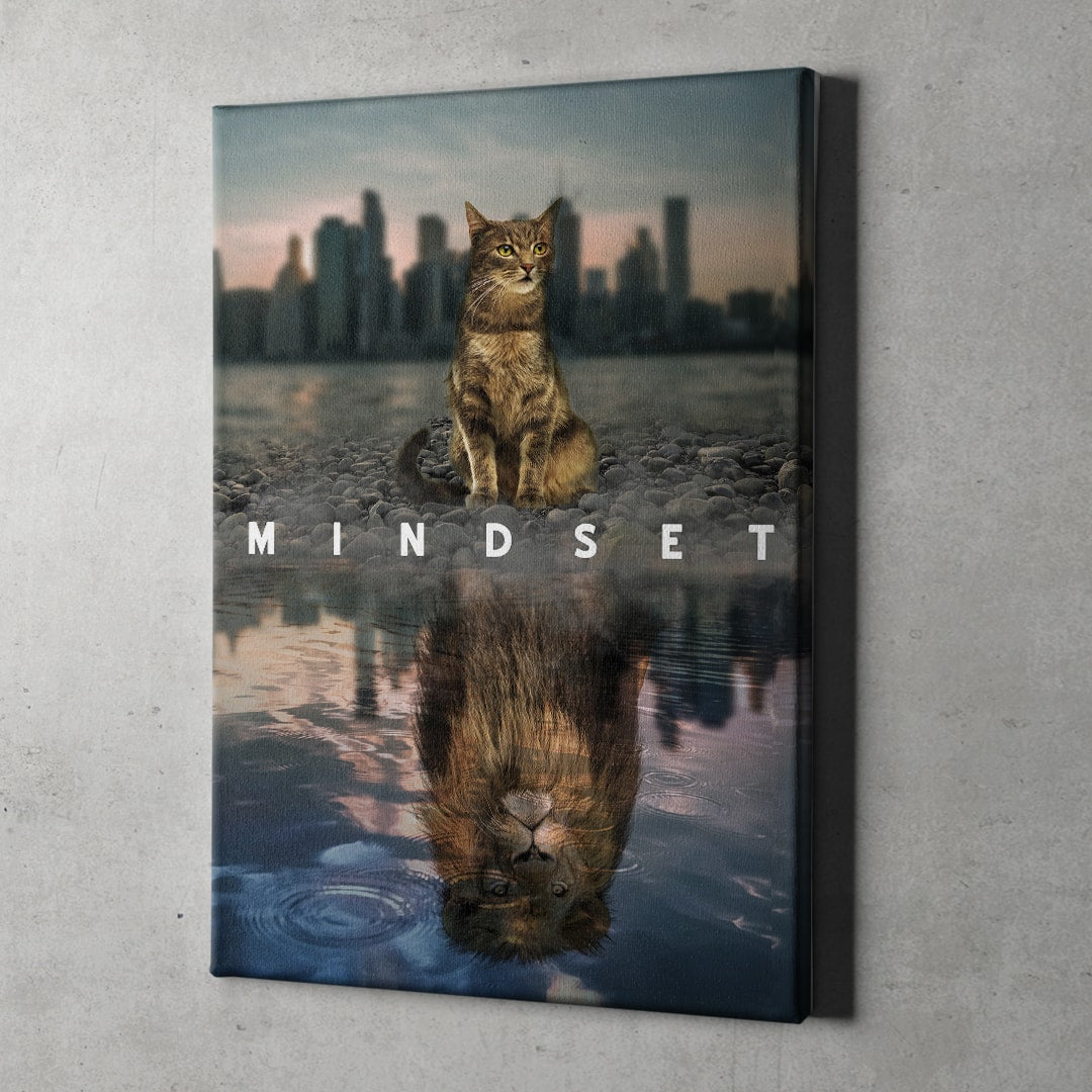 Mindset Motivational Cat Canvas Everyday Motivation